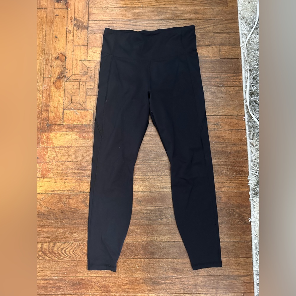 All in motion black leggings, size large